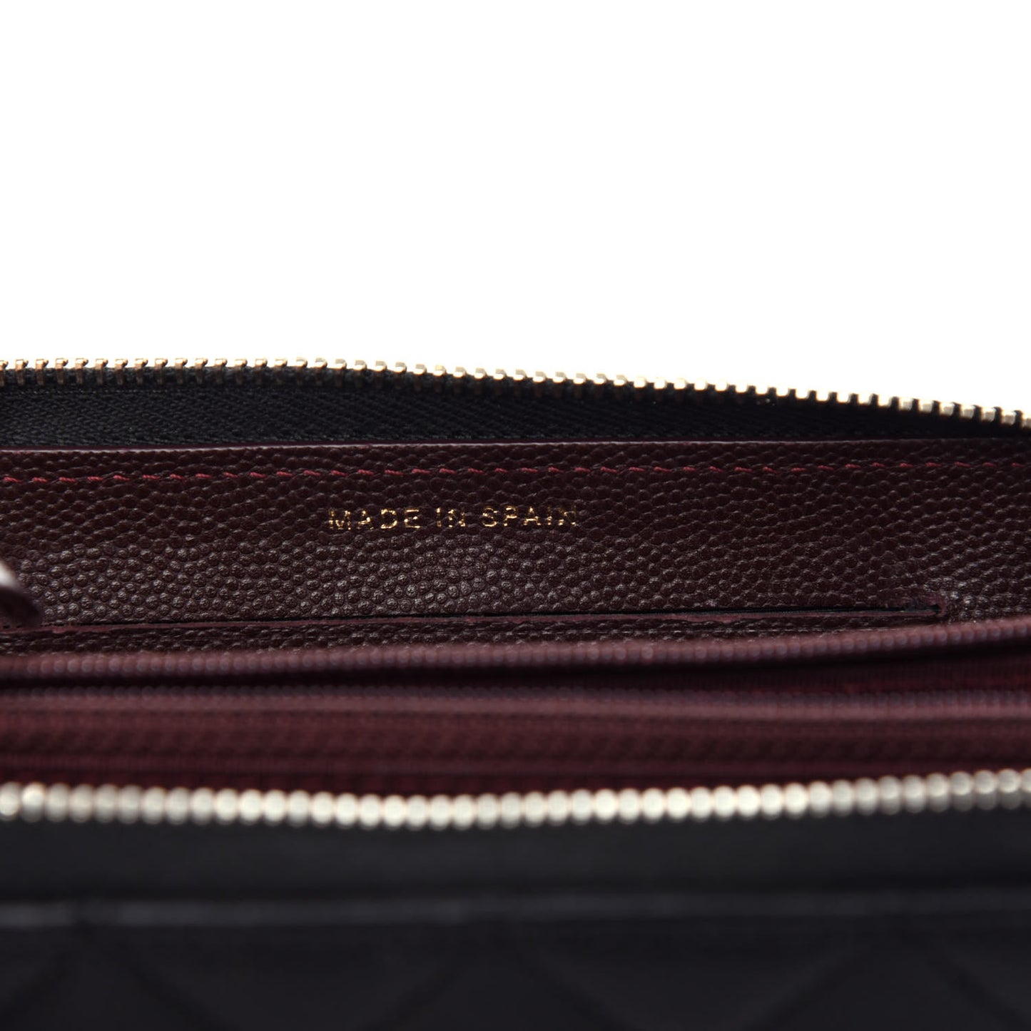 Caviar Quilted Medium Zip Around Wallet Black