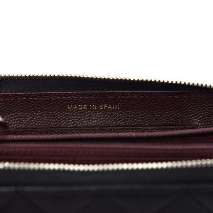 Chanel Caviar Quilted Medium Zip Around Wallet Black 7 of 11