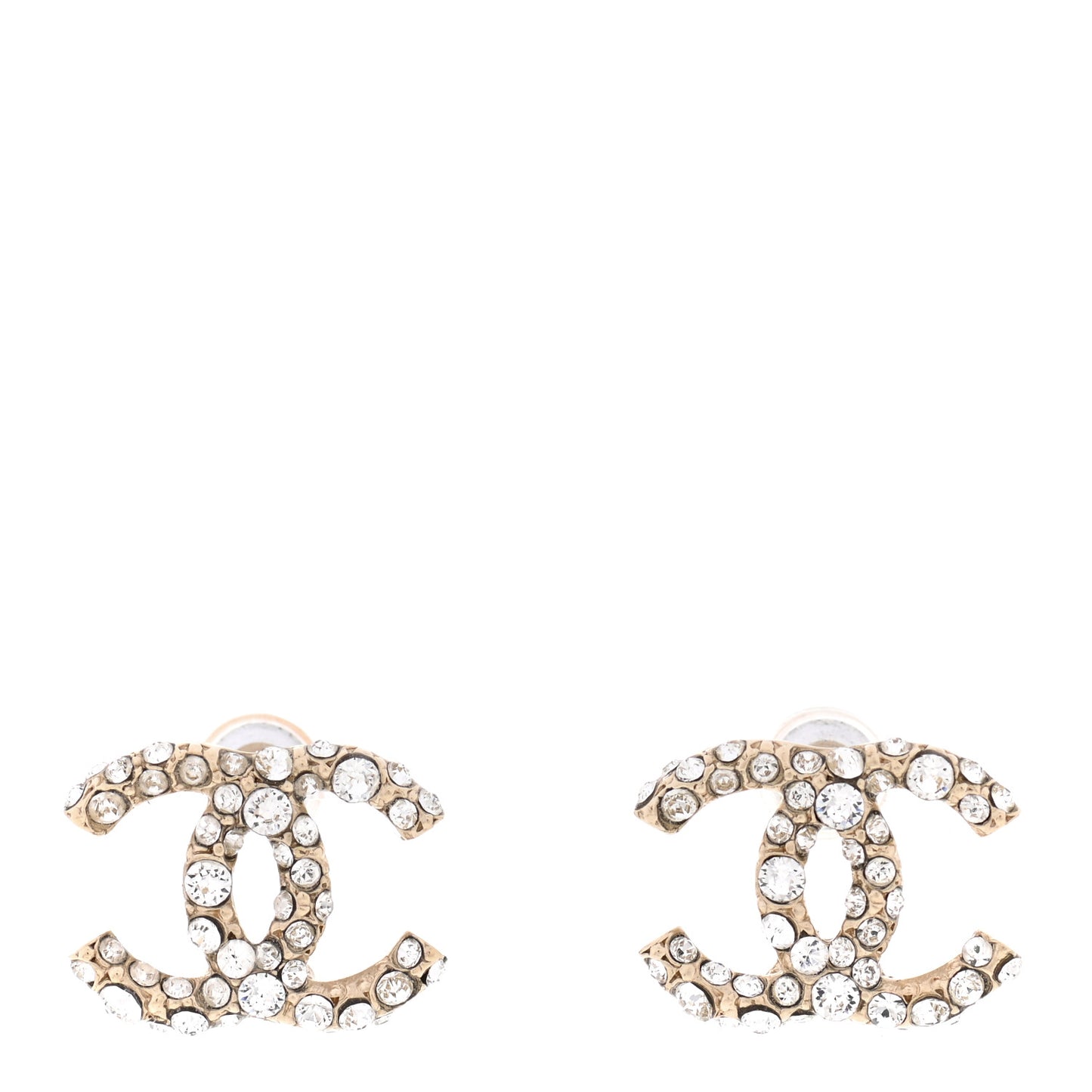Crystal CC Earrings Gold