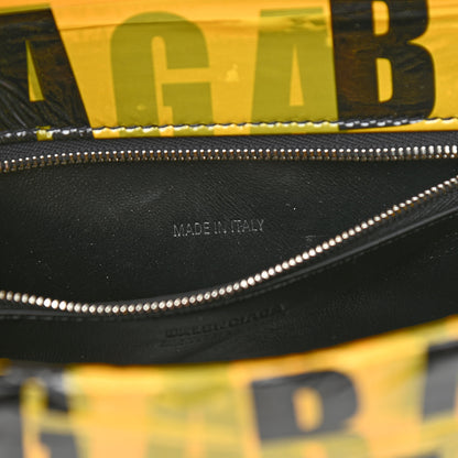 Balenciaga Box Calfskin Tape Small Hourglass Top Handle Bag Yellow Black 7 of 9