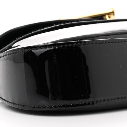 Prada Vernice Triangle Logo Flap Adjustable Strap Shoulder Bag Black 9 of 12