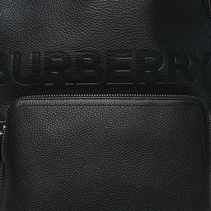 Burberry Calfskin Logo Embossed Backpack Black 6 of 8