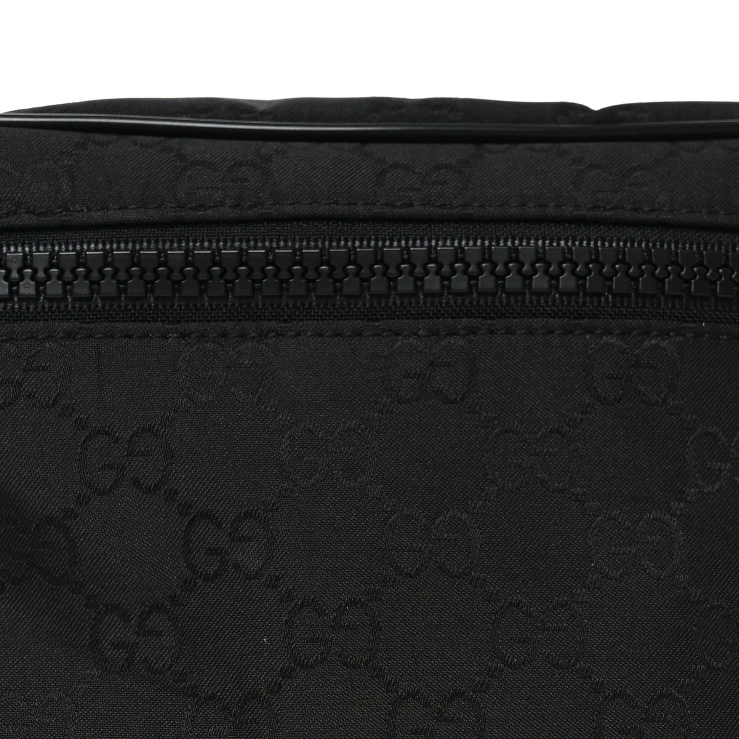 Nylon Monogram Fanny Pack Belt Bag Black