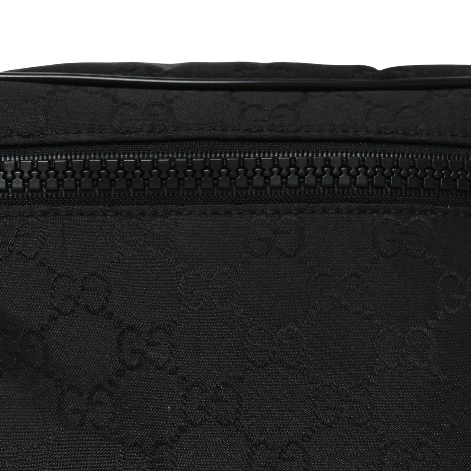 Gucci Nylon Monogram Fanny Pack Belt Bag Black 8 of 11