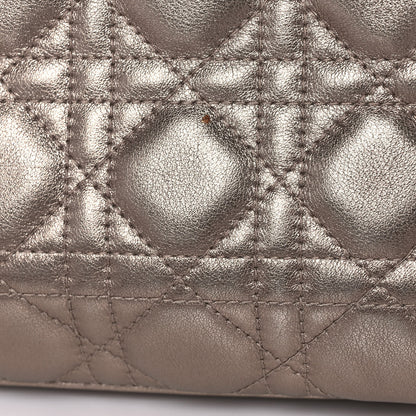Christian Dior Metallic Calfskin Cannage Medium Lady Dior Gold 8 of 16