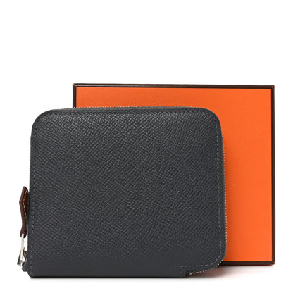 Hermes Epsom Silk'In Compact Wallet Ardoise Brume 8 of 8