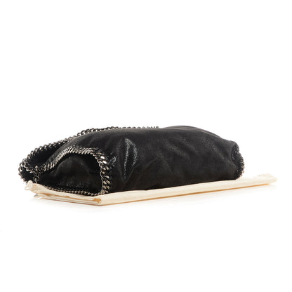 Stella McCartney Faux Leather Shaggy Deer Falabella Fold Over Tote Black 4 of 8