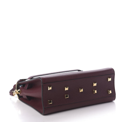 Valentino Garavani Grainy Calfskin Small My Rockstud Frame Bag Rubin 4 of 9
