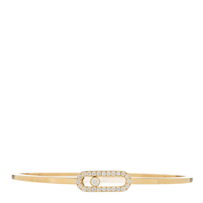 Messika 18K Yellow Gold Diamond Move Uno MM Pave Flex Bangle Bracelet 1 of 6