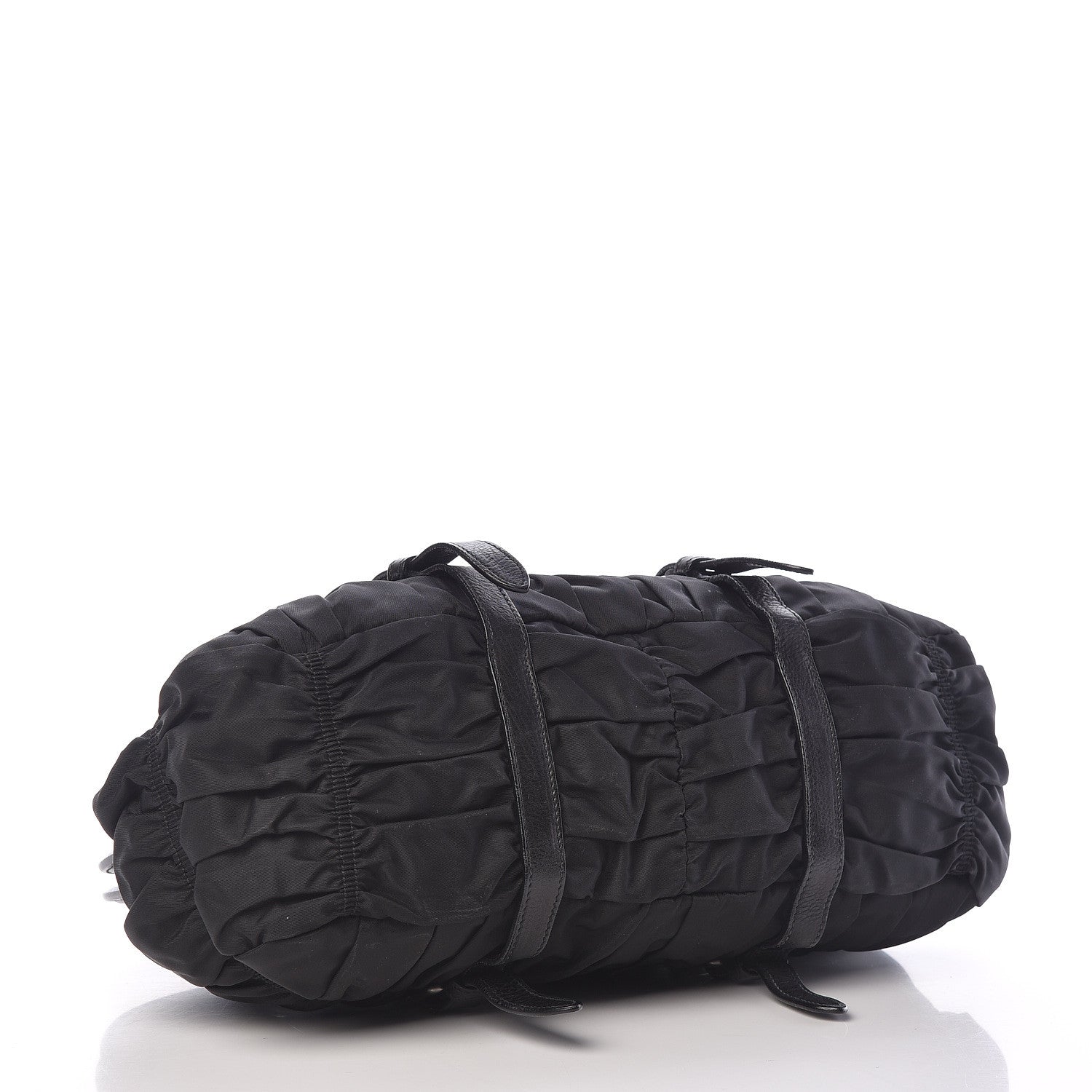 Prada Tessuto Nylon Nappa Braided Gaufre Frame Black 4 of 14