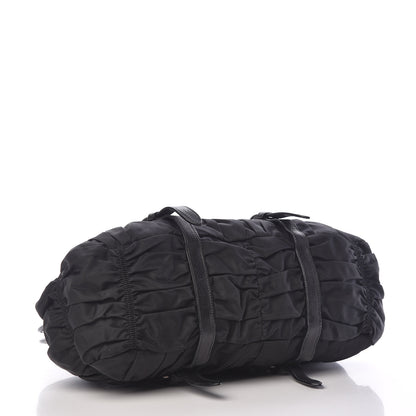 Prada Tessuto Nylon Nappa Braided Gaufre Frame Black 4 of 14