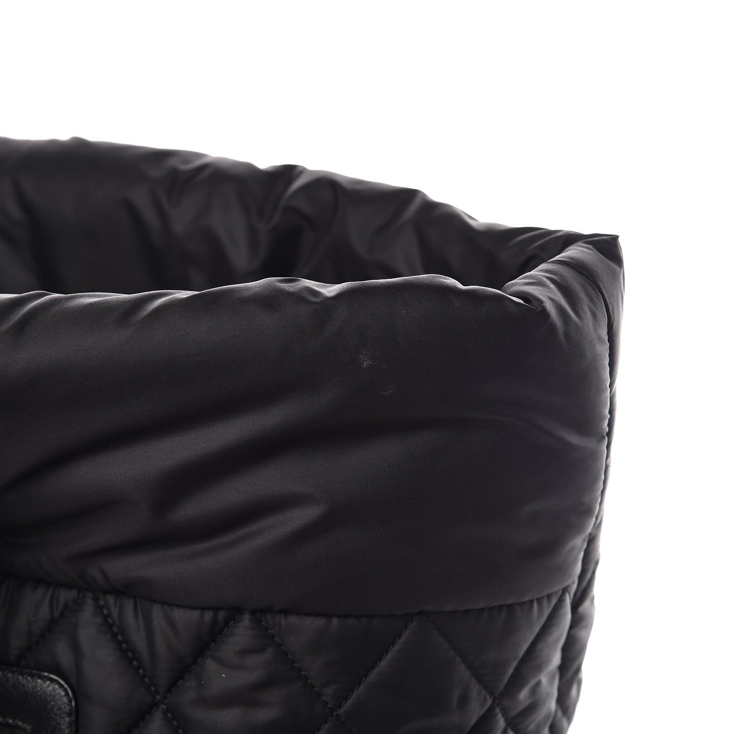 Nylon Quilted Large Coco Cocoon Tote Black