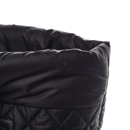 Chanel Nylon Quilted Large Coco Cocoon Tote Black 12 of 12