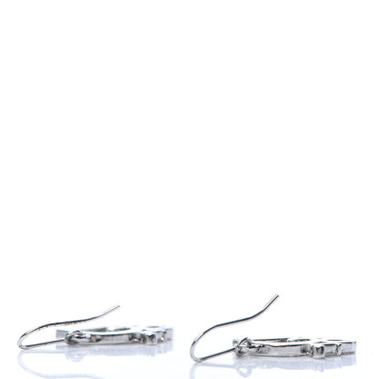 Christian Dior Crystal Logo Earrings Silver 3 of 4