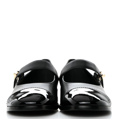 Chanel Calfskin Patent Mary Janes Flats 39 Black 2 of 8