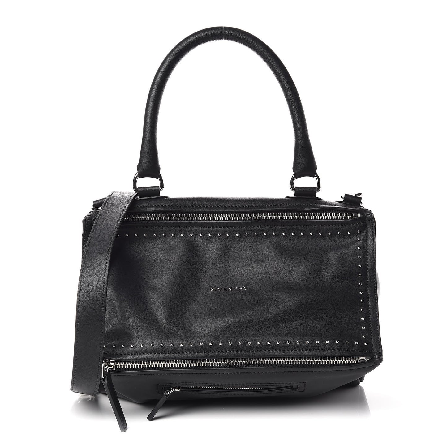 Calfskin Studded Medium Pandora Black