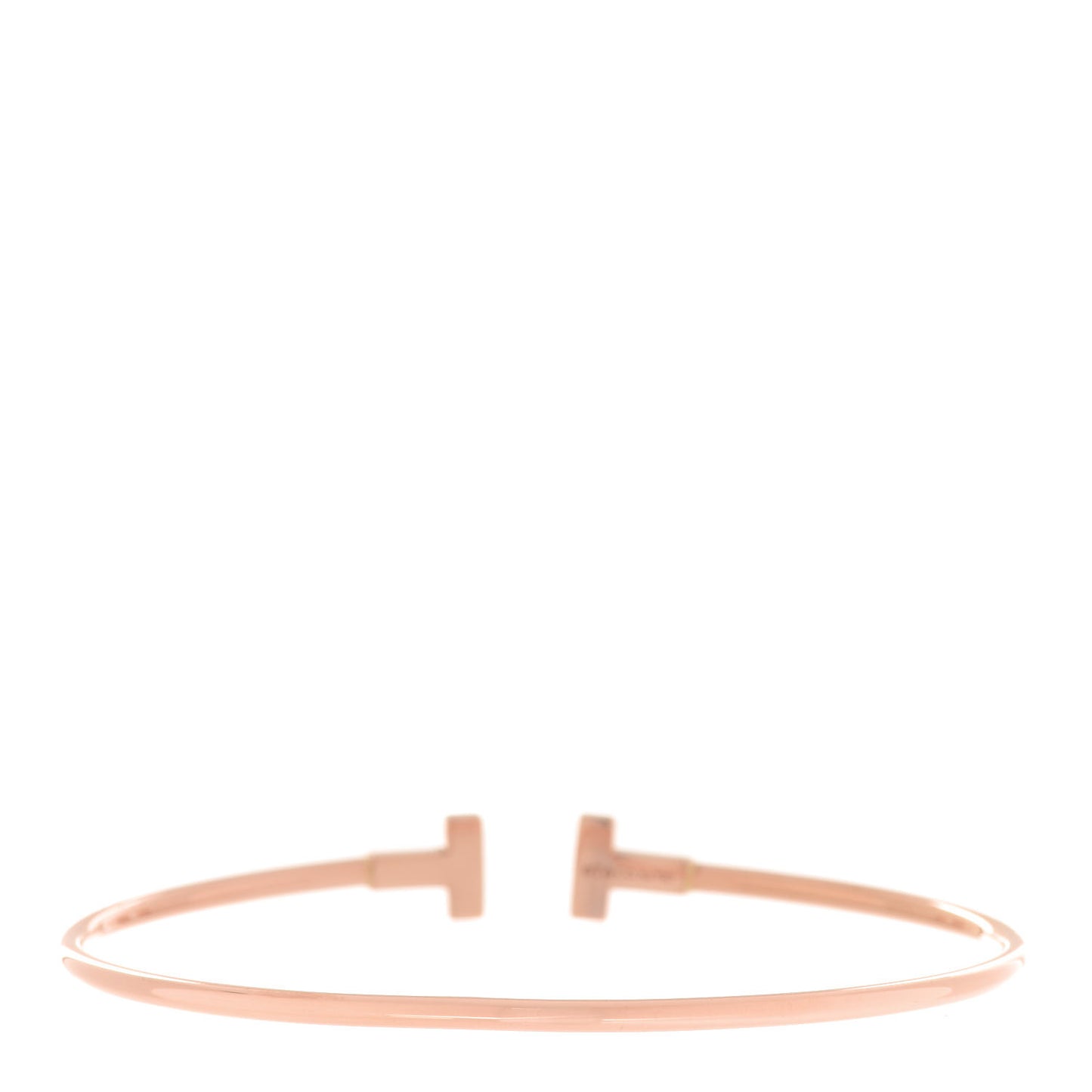 18K Rose Gold Narrow T Wire Bracelet