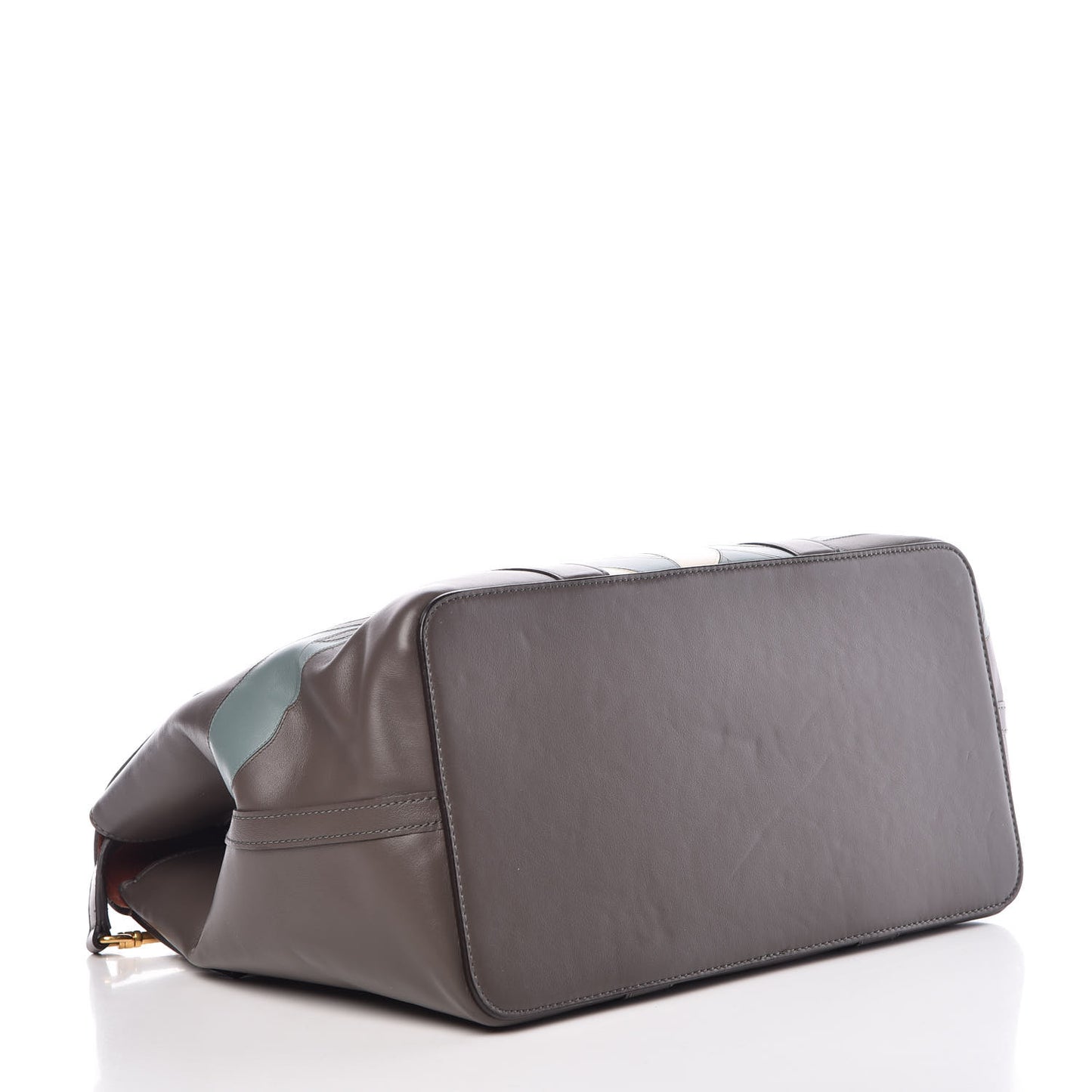 Smooth Calfskin Magnolia Patch Bayswater Dark Clay Chalk