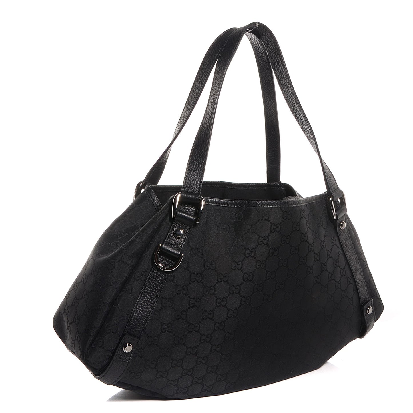 Monogram Medium Abbey Shoulder Bag Black