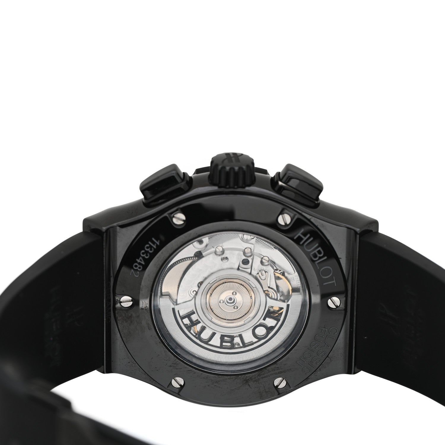 Hublot Ceramic Rubber 45mm Classic Fusion Aerofusion Chronograph Automatic Watch Black 525.CM.0170.RX 4 of 5