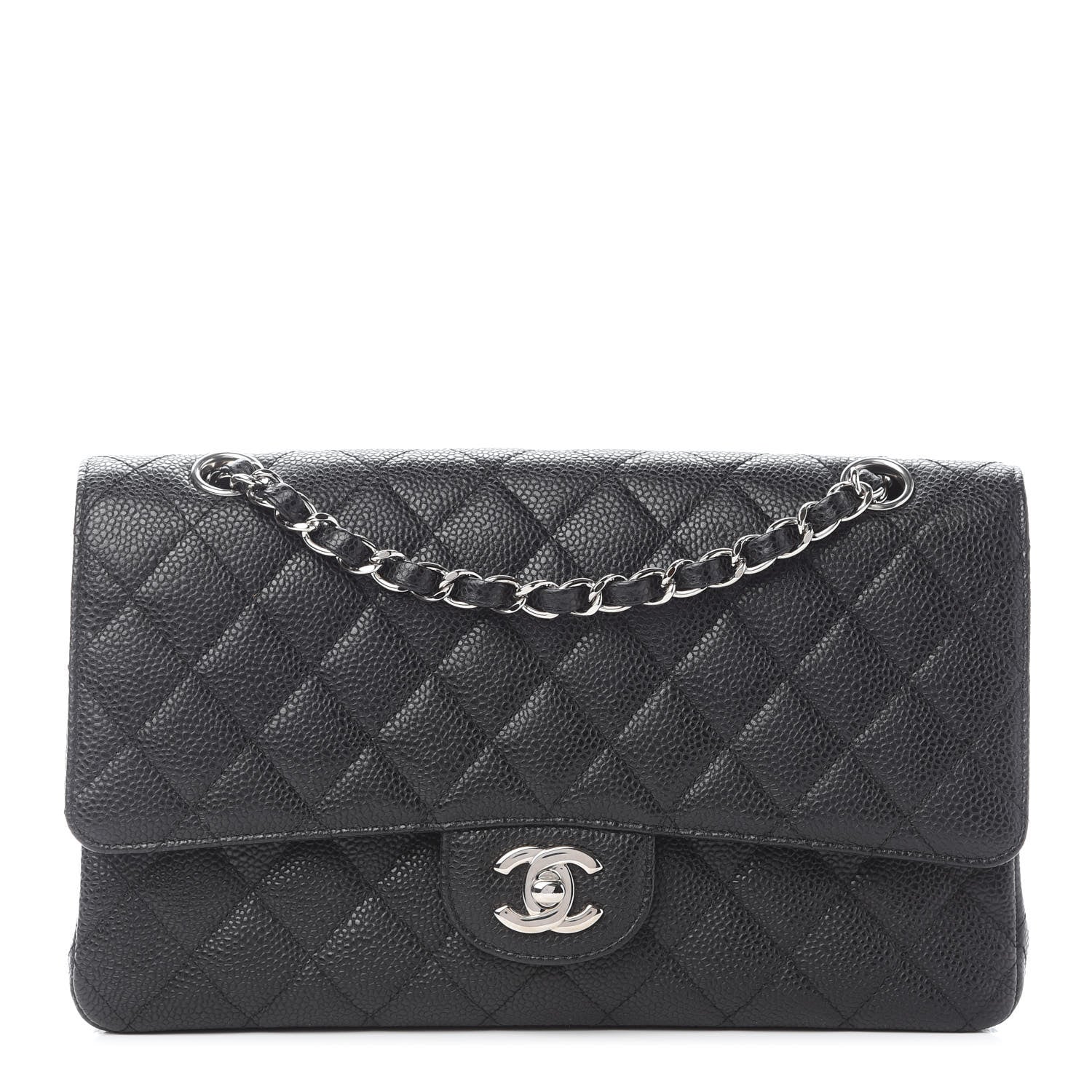 Chanel Caviar Quilted Medium Double Flap Black 1 of 9