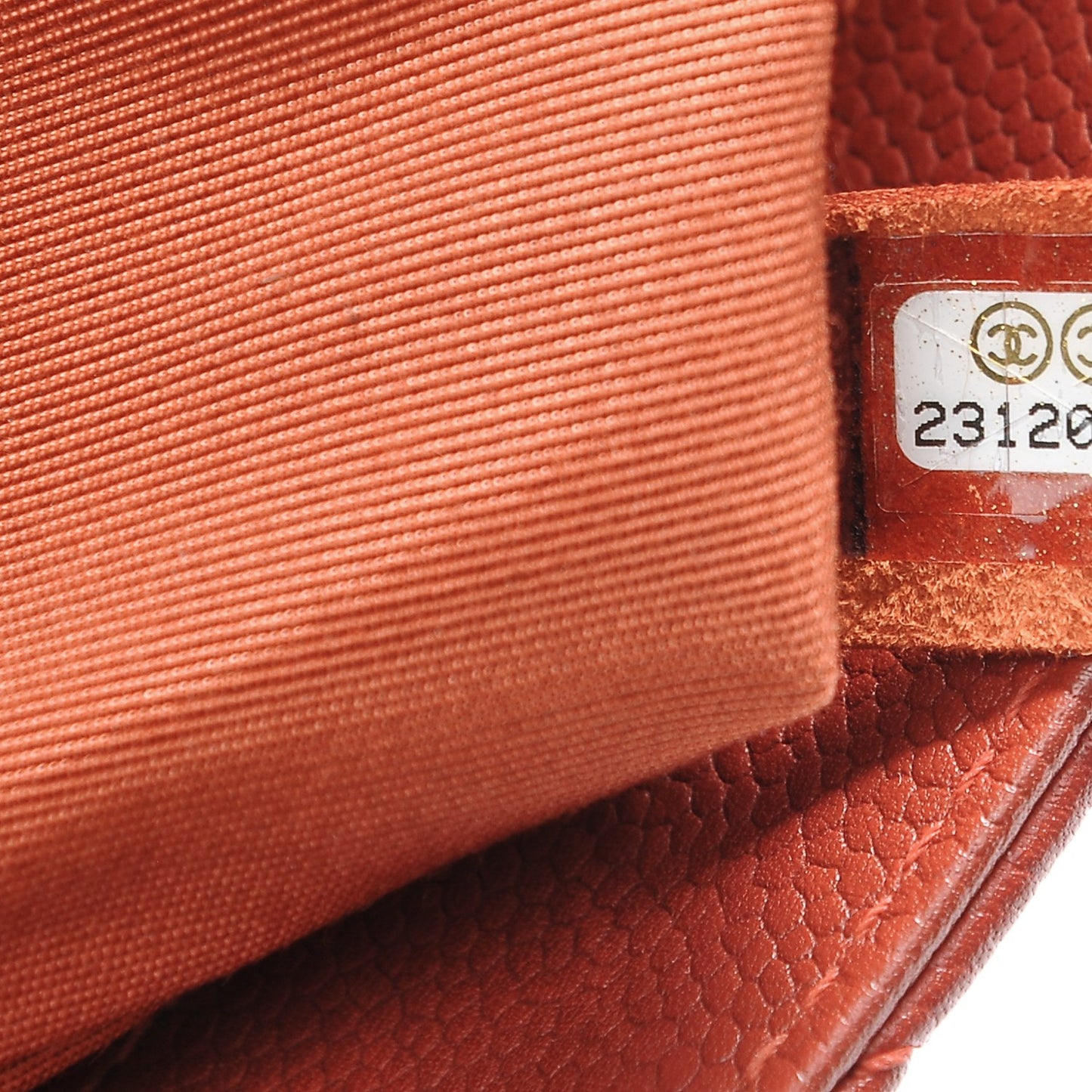 Caviar Quilted Medium Rock In Rome Single Flap Dark Orange