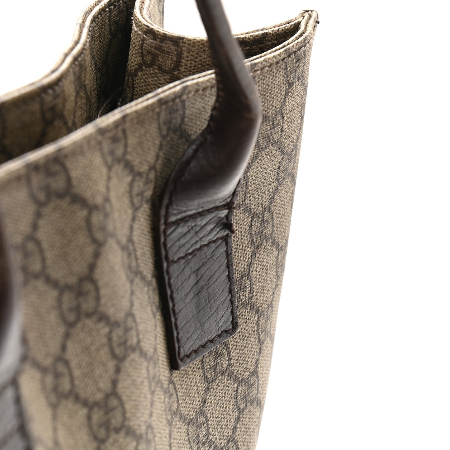 GG Plus Monogram Small Vertical Tote Dark Brown