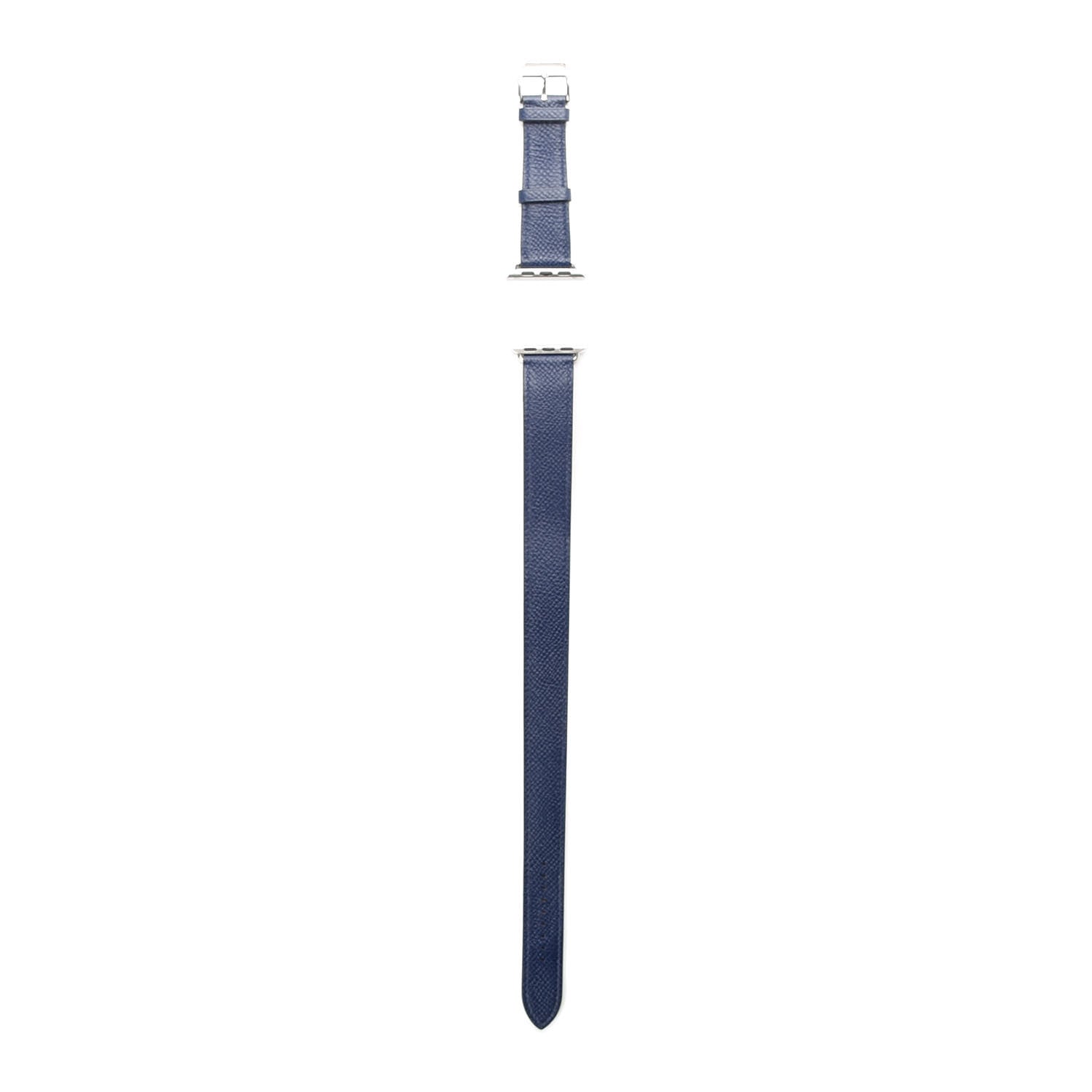 Hermes Epsom 38mm Apple Watch Double Tour Band Bleu Saphir 1 of 3