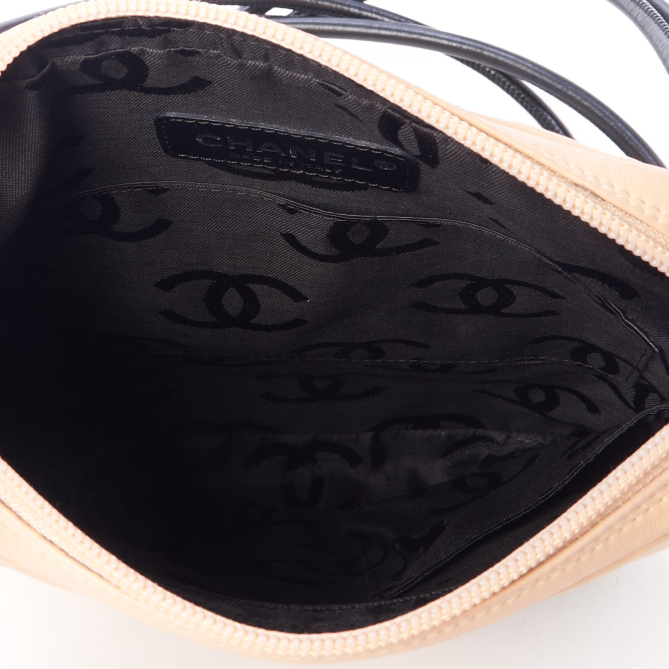 Chanel Calfskin Quilted Medium Cambon Messenger Beige Black 7 of 9