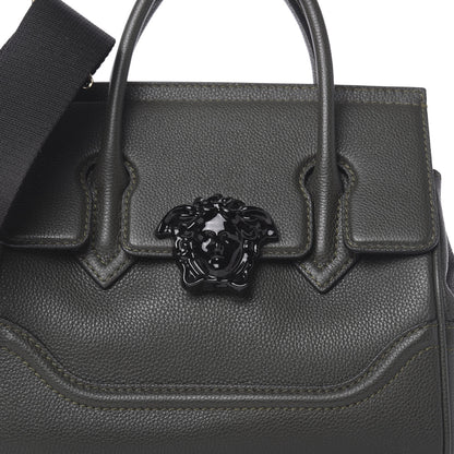 Versace Calfskin Medium Palazzo Empire Bag Verde Scuro Black 7 of 10