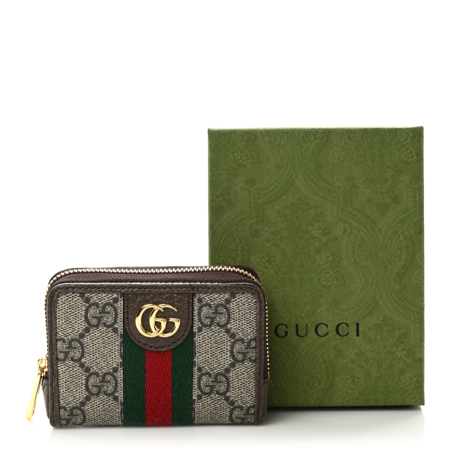 GG Supreme Monogram Web Ophidia Playing Card Case Beige New Acero