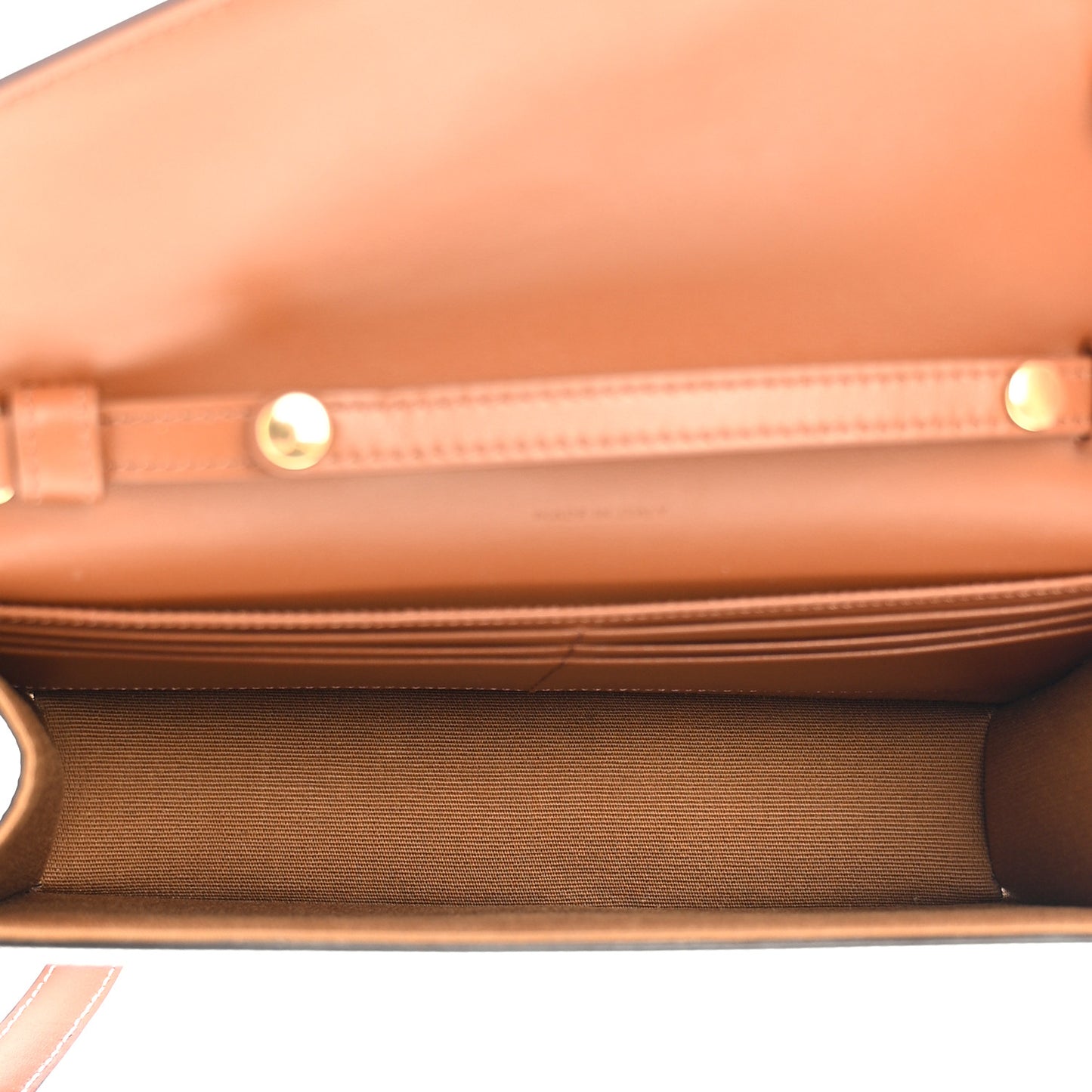 Triomphe Canvas Calfskin Margo Wallet on Chain Tan