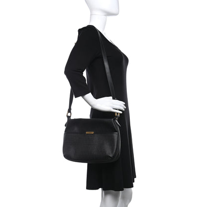 Fendi Zucchino Spalmati Vitello Messenger Bag Black 2 of 9
