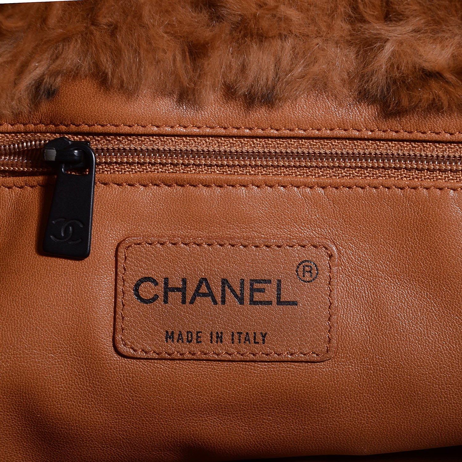 Chanel Lapin Fur Quilt Pattern Tote Brown 6 of 9