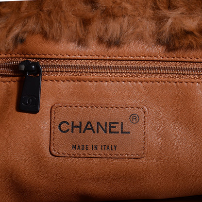 Chanel Lapin Fur Quilt Pattern Tote Brown 6 of 9