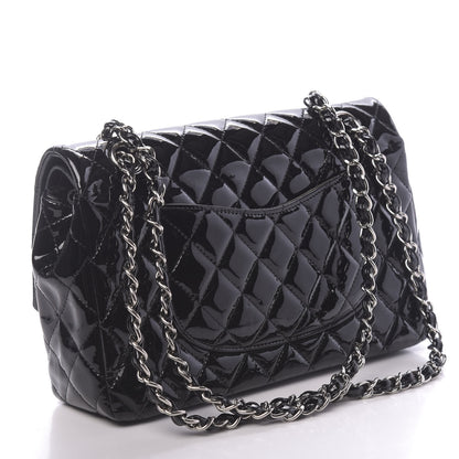 Chanel Patent Quilted Medium Double Flap Black 4 of 18