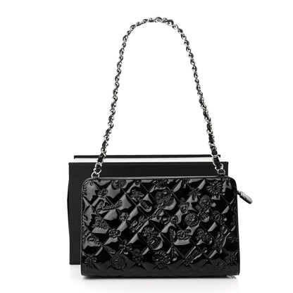 Chanel Patent Calfskin Lucky Symbols Pochette Black 15 of 15