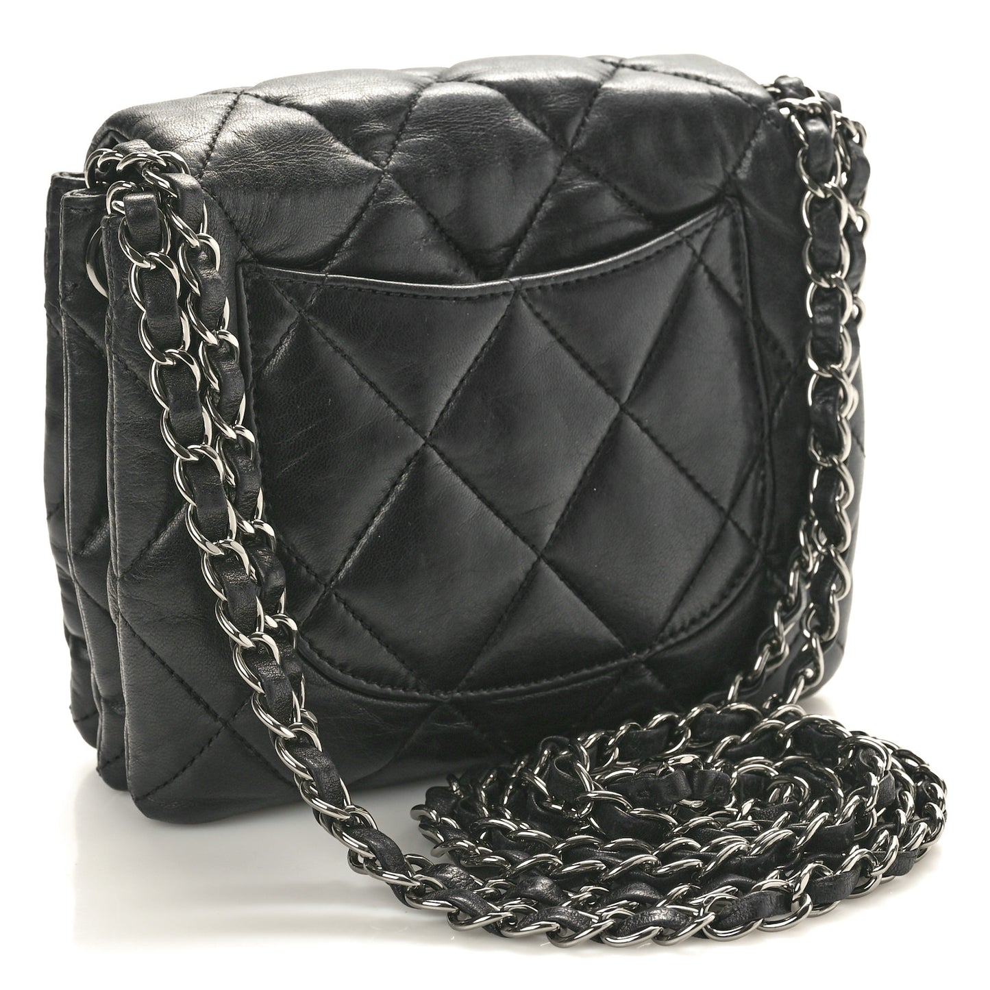 Lambskin Quilted Chanel 3 Small Accordion Flap Black