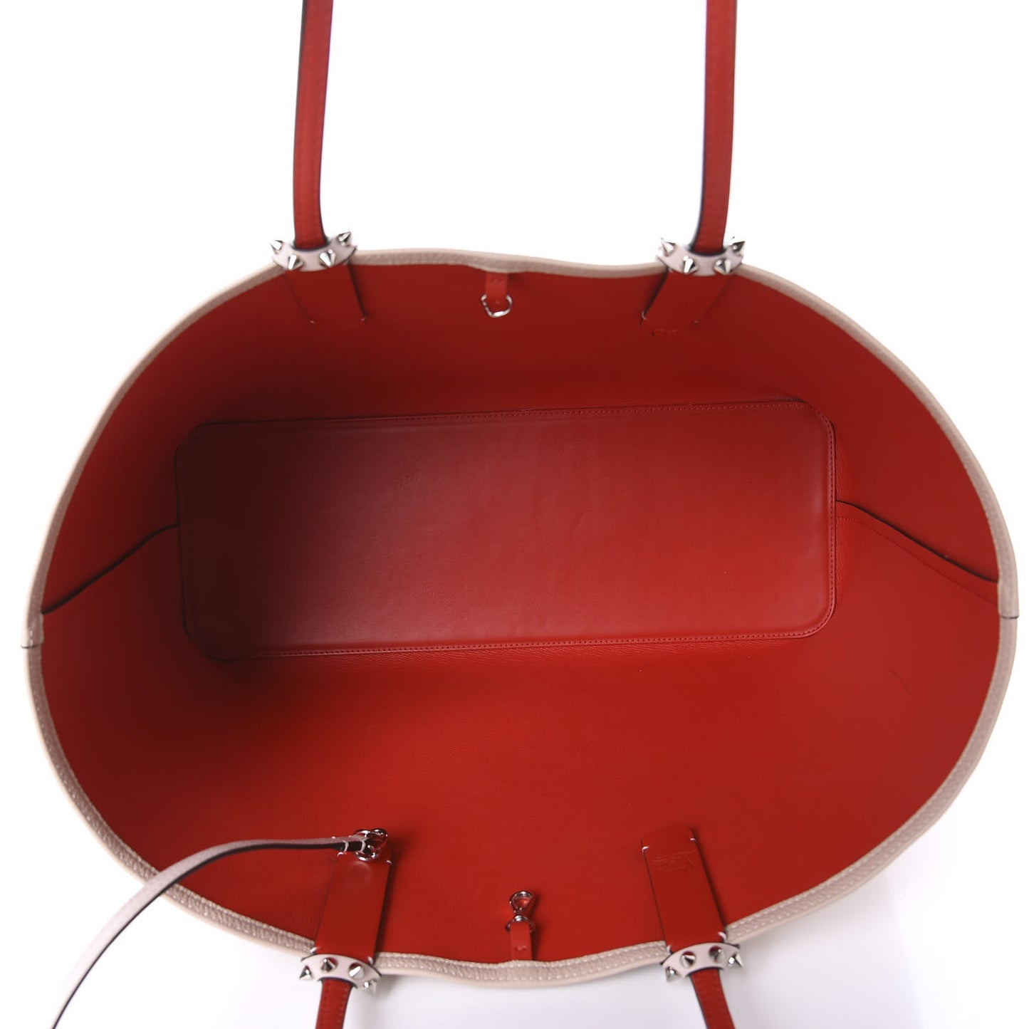 Calfskin Spikes East West Cabata Tote Ballerina