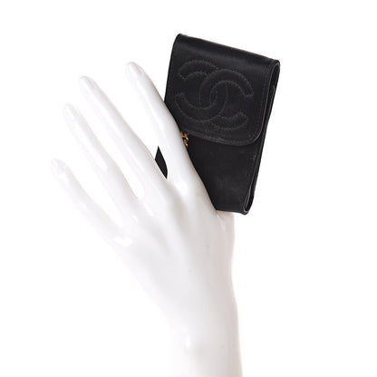 Chanel Satin Timeless CC Key Holder Bag Charm Black 2 of 6