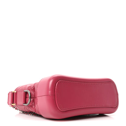 Chanel Aged Calfskin Quilted Small Gabrielle Hobo Fuchsia 4 of 10