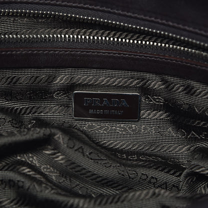 Prada Calf Hair Zebra Print Easy Foldover Pushlock Satchel White Moro 6 of 13