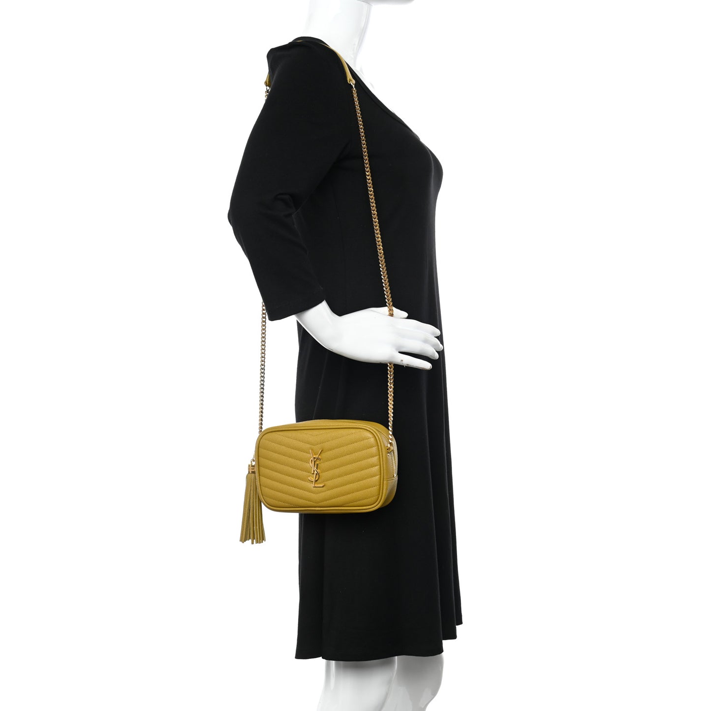 Grain De Poudre Matelasse Monogram Mini Lou Camera Bag Light Chartreuse
