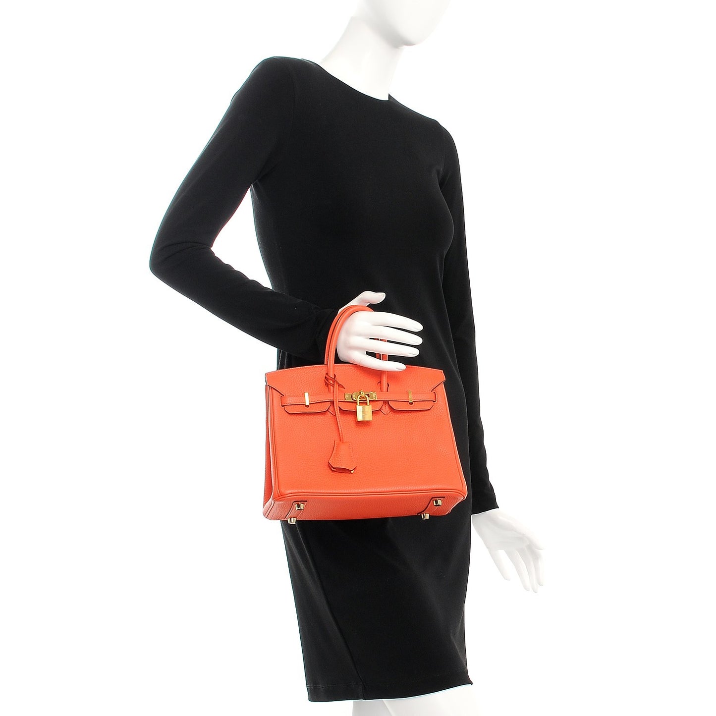 Taurillon Clemence Birkin 25 Orange Poppy