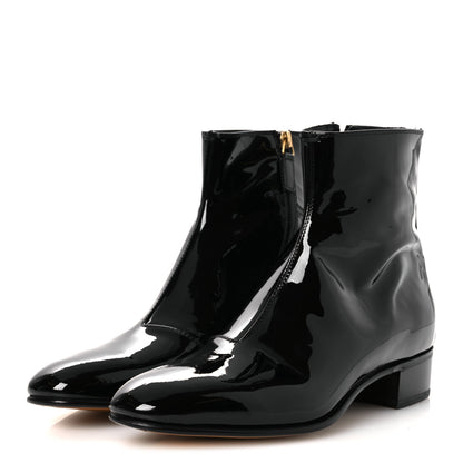 Gucci Vernice Crystal Mens Interlocking G Logo Ankle Booties  9 Black 4 of 12