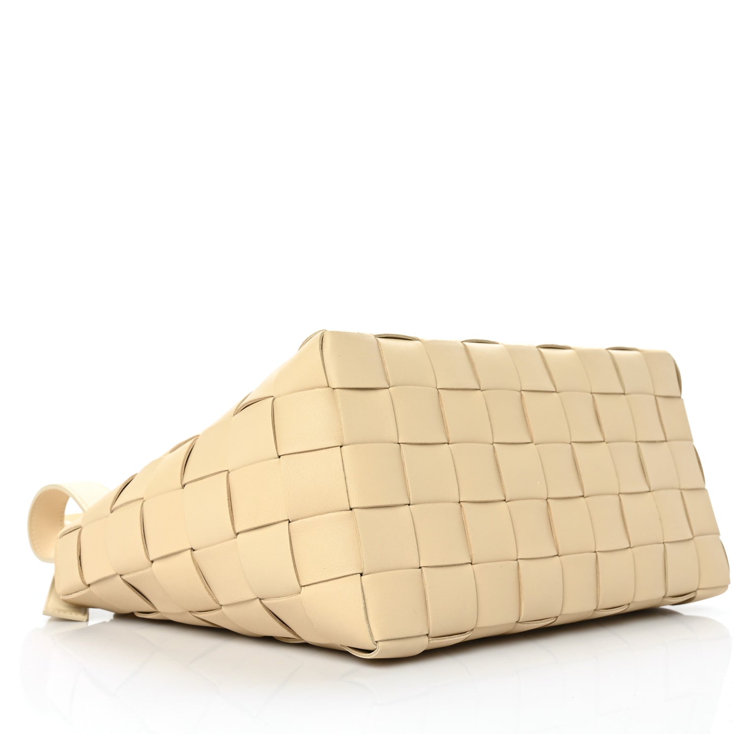 Lambskin Maxi Intrecciato Bowling Cassette Shoulder Bag Porridge
