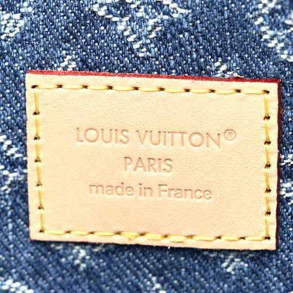 Louis Vuitton Denim Monogram Jacquard Neverfull MM GM Blue 6 of 6