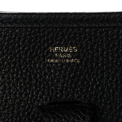 Hermes Taurillon Clemence Evelyne III PM Black 6 of 12