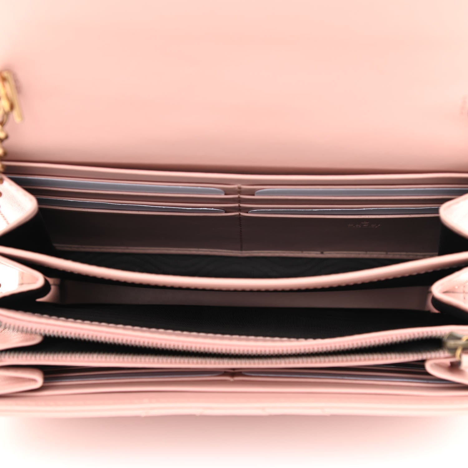 Gucci Calfskin Matelasse GG Marmont Chain Wallet Perfect Pink 5 of 10