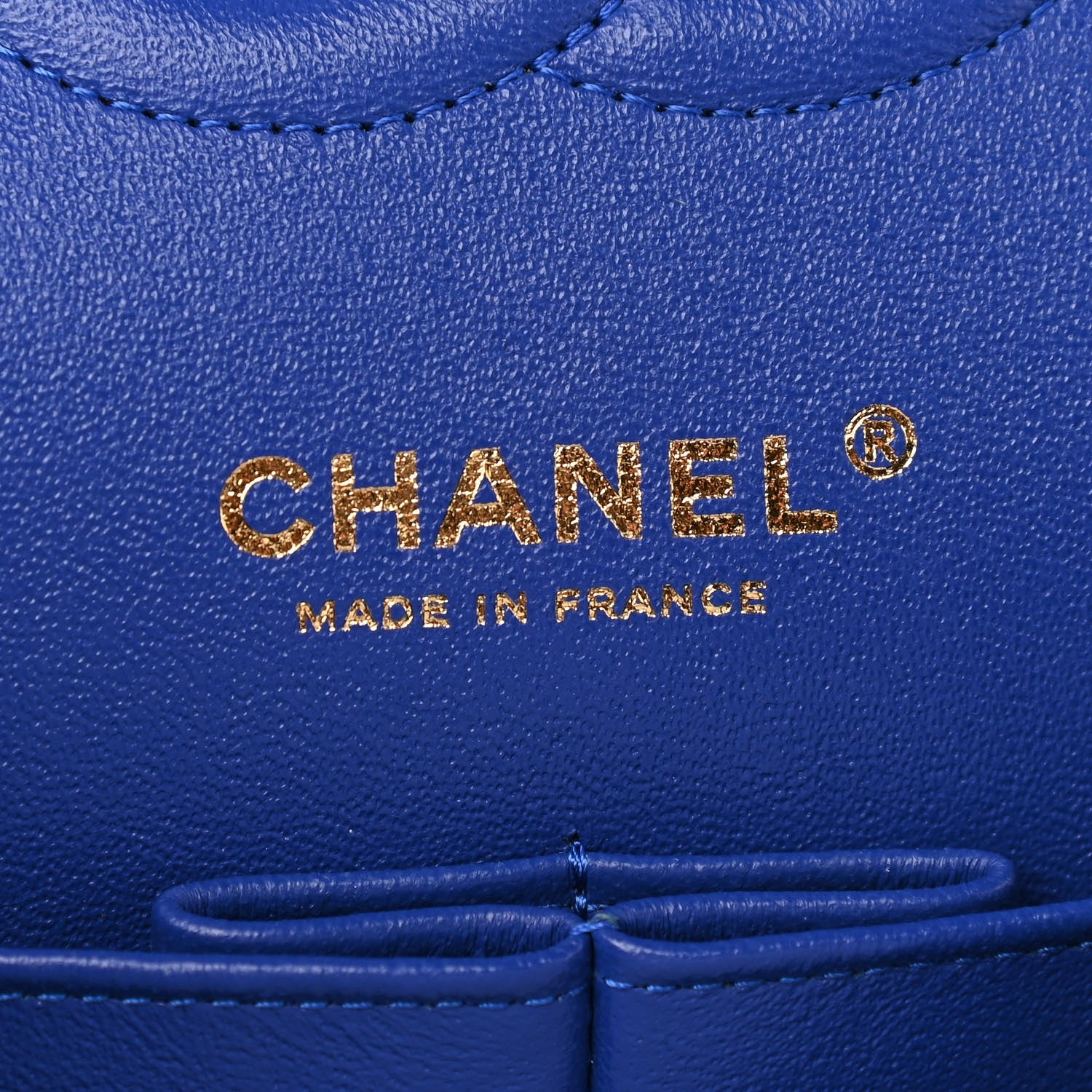 Chanel Lambskin Quilted Medium Double Flap Blue 6 of 10